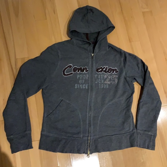 EUC Jacob Connexion Full Zip Grey Hoodie - size XL - Picture 1 of 16